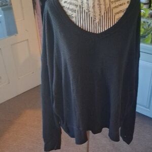 Women's Black V-Neck Jersey